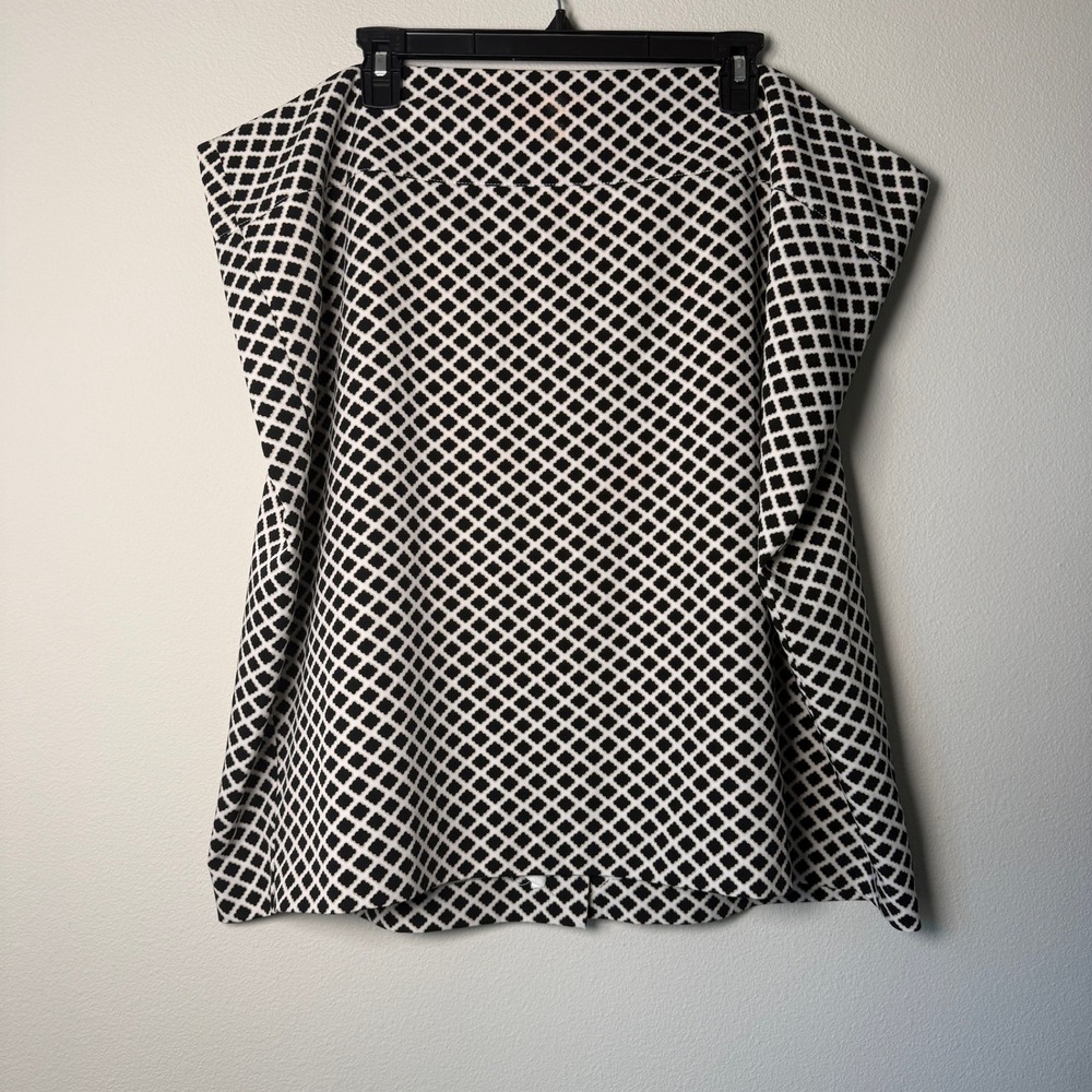 Lane‎ Bryant Black White Geometric Quatrefoil Pencil Skirt Plus Size 26 Business